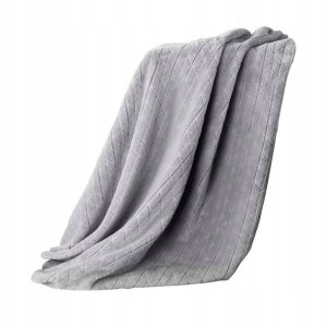 Koc Cindy4 170x210 Flanelowy Design Srebrny Pled