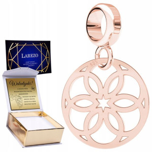 Charms + GRAWER Ażur Rozeta różowe 925