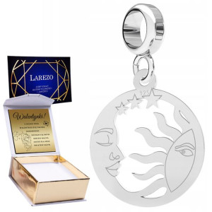 Charms + GRAWER Ażurowe Słońce Księżyc srebro 925