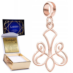 Charms + GRAWER Ażurowy różowe złoto 925
