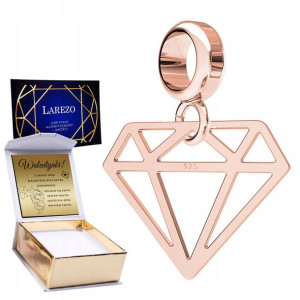 Charms + GRAWER Diament różowe złoto srebro