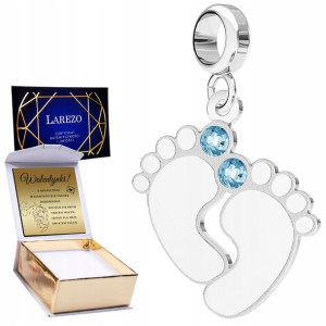Charms + GRAWER Dziecięce Stópki srebro 925
