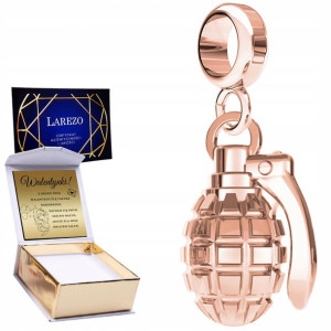 Charms + GRAWER Granat różowe złoto 925