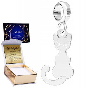 Charms + GRAWER Kot Kotek Zwierzę srebro 925
