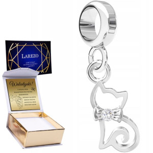 Charms + GRAWER Kotek Cyrkonia srebro 925