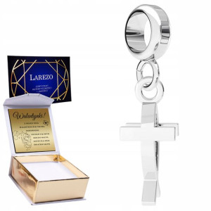 Charms + GRAWER Krzyż Rybka srebro 925