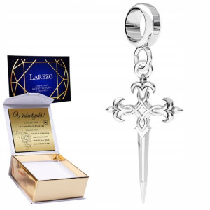 Charms + GRAWER Krzyż Sztylet srebro 925