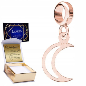 Charms + GRAWER Księżyc różowe złoto 925