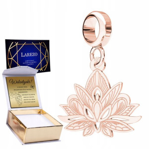 Charms + GRAWER Kwiat Lotosu różowe 925