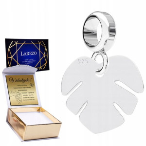 Charms + GRAWER liść monstera srebro 925