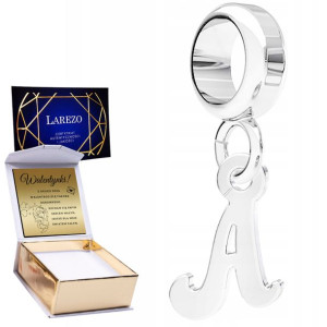 Charms + GRAWER Literka A srebro 925