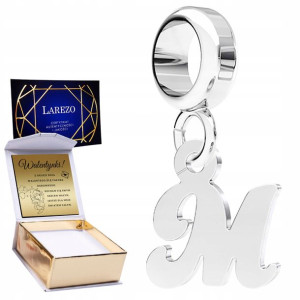 Charms + GRAWER Literka M srebro 925