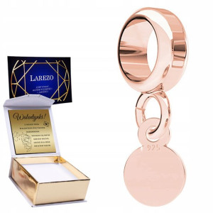 Charms + GRAWER Mała Blaszka różowe złoto 925