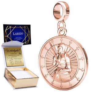 Charms + GRAWER moneta Joanna dArc różowe 925