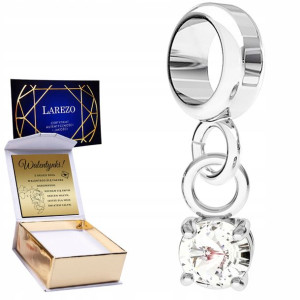 Charms + GRAWER Okrągła Cyrkonia srebro 925