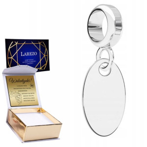Charms + GRAWER Owalna Blaszka srebro 925