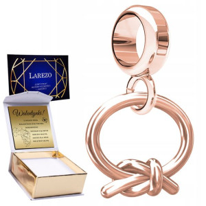 Charms + GRAWER Pętelka różowe złoto 925