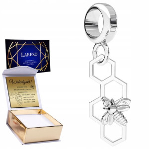 Charms + GRAWER Pszczoła Plaster Miodu srebro 925