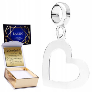 Charms + GRAWER Puste Serce srebro 925