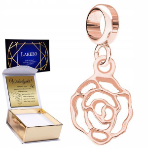 Charms + GRAWER Róża Kwiatek różowe 925