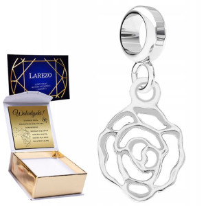 Charms + GRAWER Róża Kwiatek srebro 925