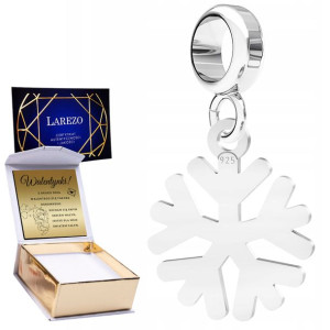 Charms + GRAWER Śnieżynka Zima Płatek srebro 925