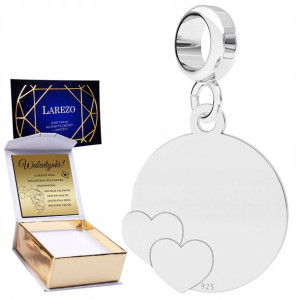 Charms + GRAWER srebro Blaszka Serca 925