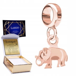 Charms + GRAWER Słoń Słonik różowe złoto 925