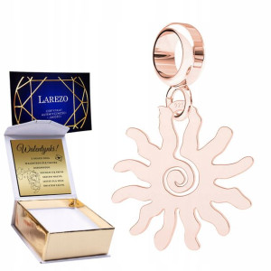 Charms + GRAWER Słońce różowe złoto srebro 925