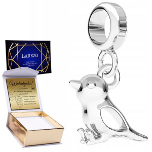 Charms + GRAWER Wróbel srebro 925 zawieszka