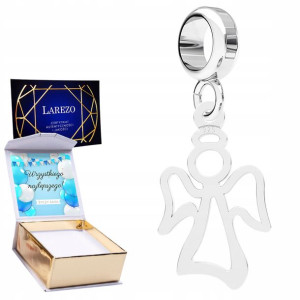 Charms + NADRUK Aniołek srebro 925