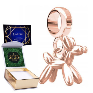 Charms + NADRUK Balonowy Pies Dog różowe złoto 925