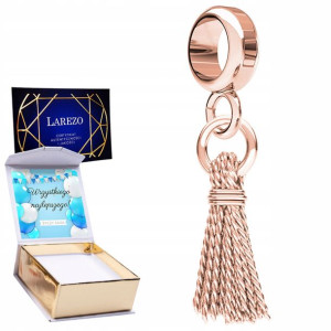 Charms + NADRUK Chwost różowe złoto 925