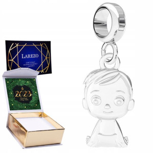 Charms + NADRUK Chłopiec Chłopak Dziecko 925