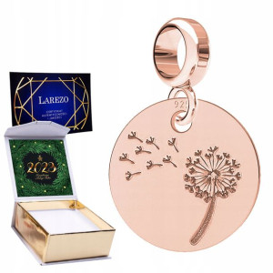 Charms + NADRUK Dmuchawiec różowe złoto srebro 925