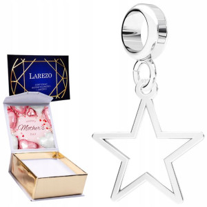 Charms + NADRUK Gwiazdka srebro 925