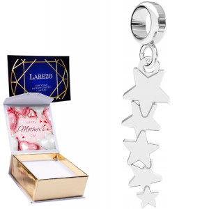 Charms + NADRUK Gwiazdki srebro 925
