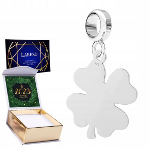 Charms + NADRUK Koniczyna Koniczynka srebro 925