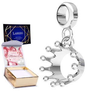 Charms + NADRUK Korona Crown srebro 925