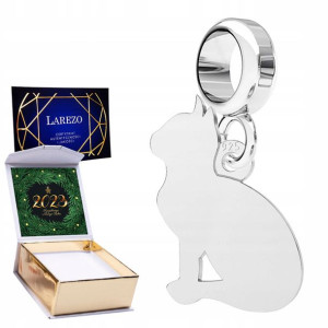 Charms + NADRUK Kot Kotek zwierzątko srebro 925