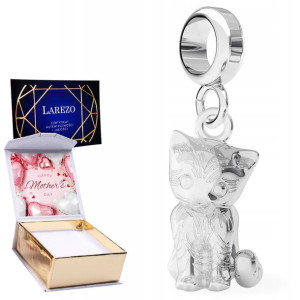 Charms + NADRUK Kotek Kot Blaszka srebro 925