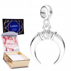 Charms + NADRUK Księżyc Półksiężyc srebro 925