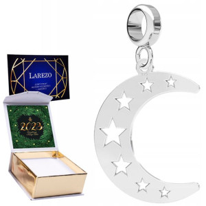 Charms + NADRUK Księżyc srebro 925