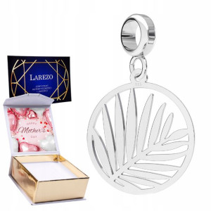 Charms + NADRUK Liście Palmy srebro 925