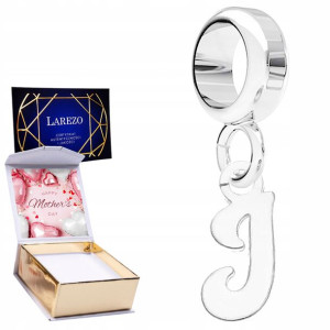 Charms + NADRUK Literka I srebro 925