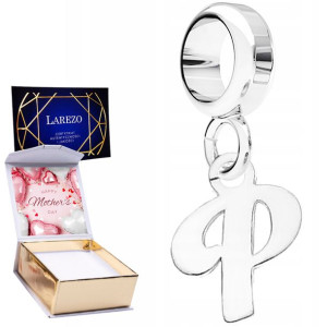 Charms + NADRUK Literka P srebro 925