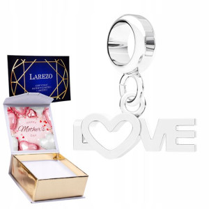 Charms + NADRUK Love Miłość Serce srebro 925