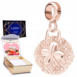 Charms + NADRUK Moneta Koniczynka różowe