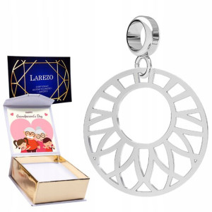 Charms + NADRUK Rozeta Ażurowa Kwiat srebro 925