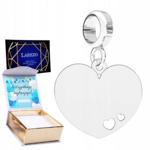 Charms + NADRUK Serce Serduszko srebro 925